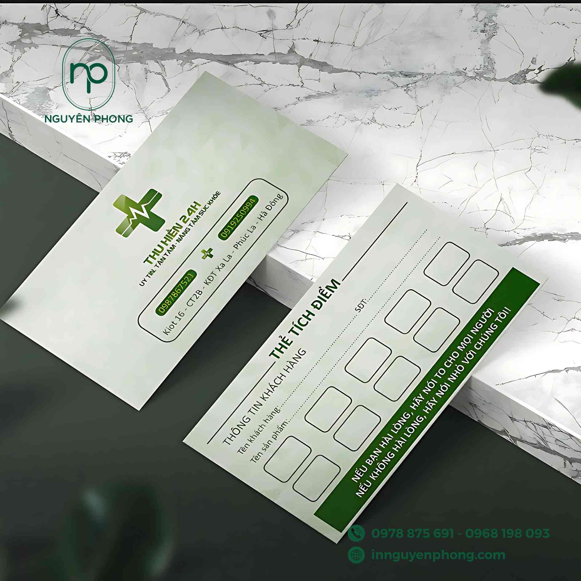 In logo trên thẻ tích điểm 